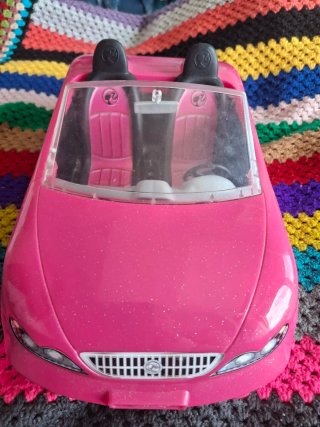 Coche Barbie Rosa Descapotable