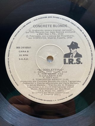 Vinilo LP Concrete Blonde - Bloodletting - 1990