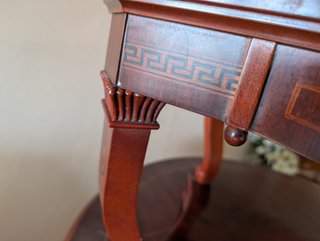Mesa de salón madera y cristal