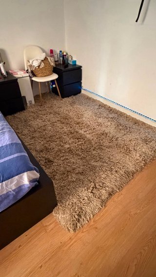 Tappeto Shaggy Beige e Grigio