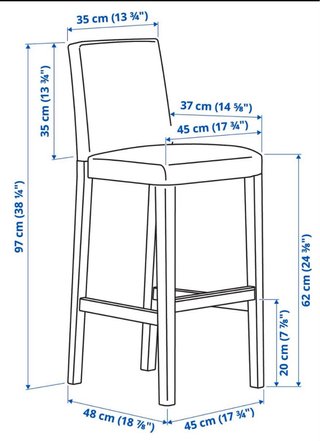 3 Taburetes Altos IKEA BERGMUND