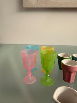 Juego Vasos, Copas y Tazas Multicolor Niños