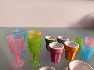 Juego Vasos, Copas y Tazas Multicolor Niños