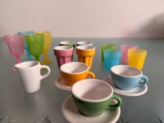 Juego Vasos, Copas y Tazas Multicolor Niños