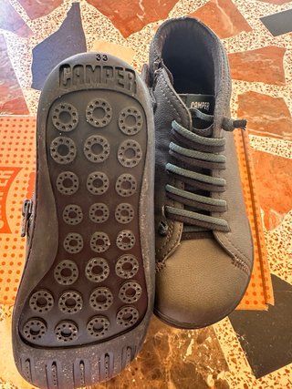 Botas Camper Niños Peus Negras/Gris Talla 33