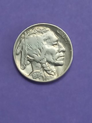 Moneda 1936 Bisonte, 5 Centavos