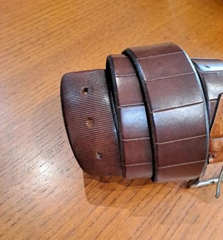 Cintura in pelle uomo marrone