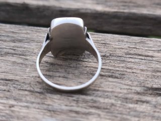 Anillo Art Déco Plata con Iniciales RK