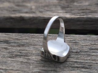 Anillo Art Déco Plata con Iniciales RK