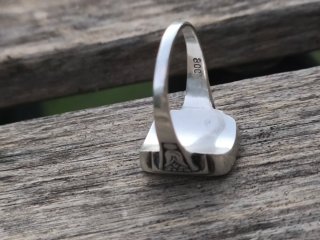 Anillo Art Déco Plata con Iniciales RK