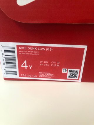 Zapatillas Nike Dunk Talla 36