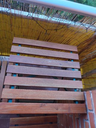 Mesa y 2 Sillas Terraza Madera