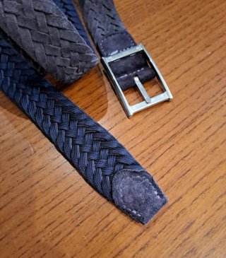 Cintura uomo scamosciata intrecciata
