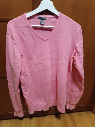Jersey H&M punto fino rosa talla L