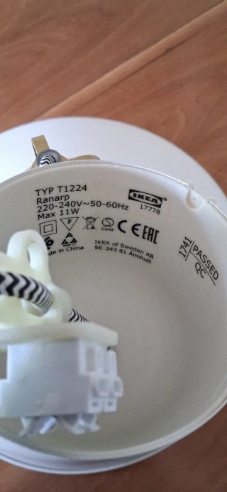 Lámpara techo- IKEA RANARP. Perfecta!