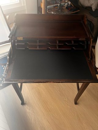 Mesa escritorio tapa abatible madera