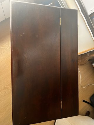 Mesa escritorio tapa abatible madera