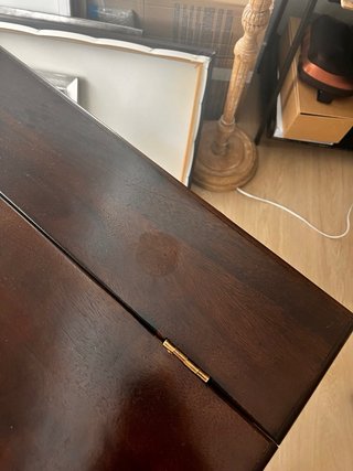 Mesa escritorio tapa abatible madera