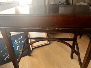 Mesa escritorio tapa abatible madera