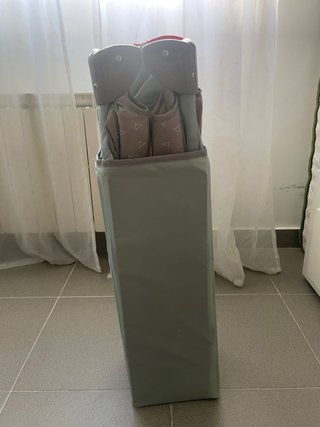 Cuna de viaje Olmitos verde menta