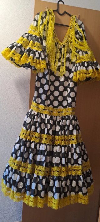 Vestido Sevillana Lunares Talla 38