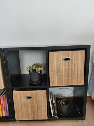 2 Estanterías Negras Ikea Kallax