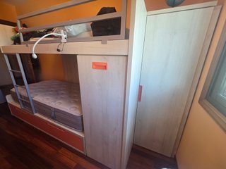 Cama tren juvenil con almacenaje