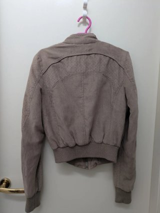 Cazadora S Beige/Gris Tejido Suave