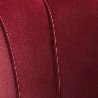 Poltrona concha, poltrona vintage, poltrona per camera da letto e soggiorno, design elegante, con schienale alto, 76X67X74Cm, rosso scuro