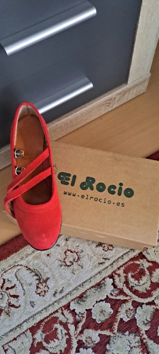 Zapatos Flamenco El Rocio Talla 37 Rojos