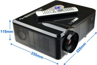 Proyector LED HD 3000 lm 1080P HDMI USB