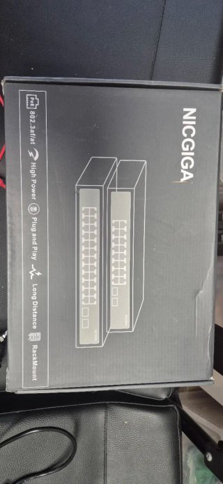 NICGIGA Switch PoE 24 Puertos PoE+ 400W PROFESIONA