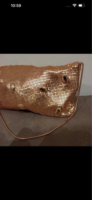 Bolso fiesta Zara dorado