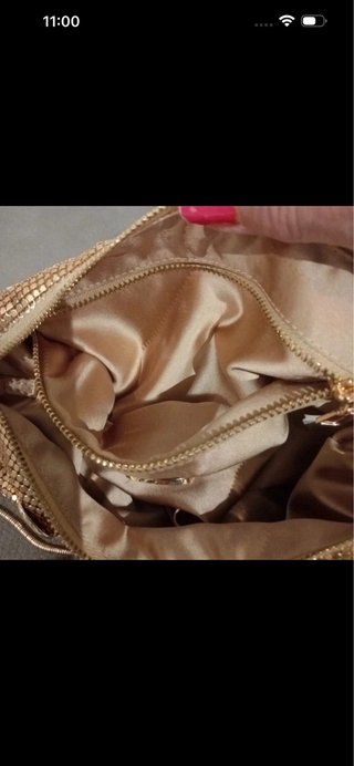 Bolso fiesta Zara dorado