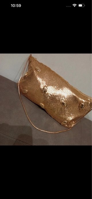 Bolso fiesta Zara dorado