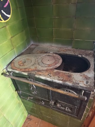 Cocina de leña antigua