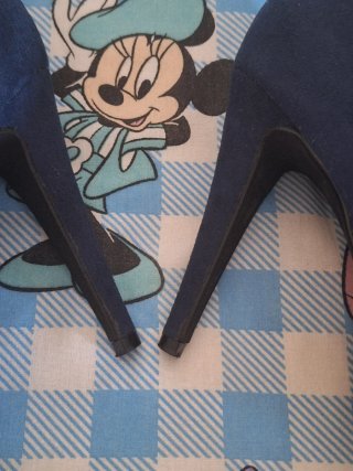 Botas de terciopelo azul invierno