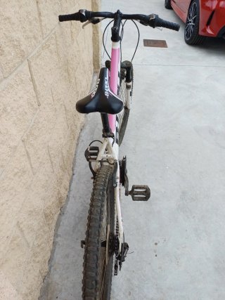 Bicicleta B-PRO Blanca y Rosa