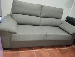 Divano letto a 2 posti grigio