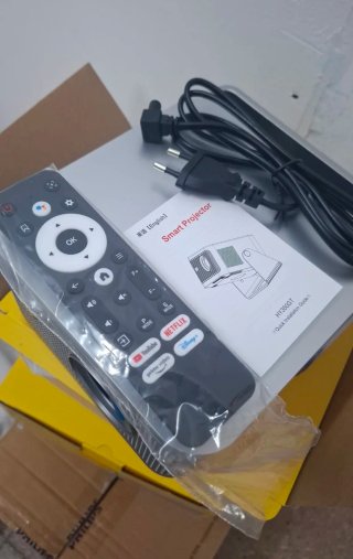 Proyector Alwtniet 4K Google TV Gris/Plata