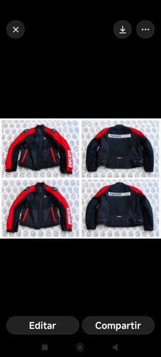Chaqueta Moto Dainese Ducati Negra y Roja