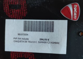 Chaqueta Moto Dainese Ducati Negra y Roja