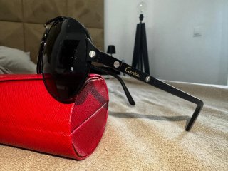 Gafas de sol Cartier negras Replicas Polarizadas