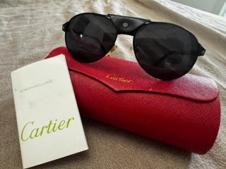 Gafas de sol Cartier negras Replicas Polarizadas