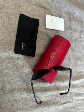 Gafas de sol Cartier negras Replicas Polarizadas
