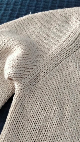 Jersey ZARAKNIT Algodón Beige Perlas
