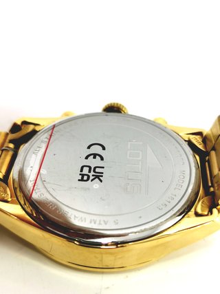 Reloj Lotus Cronógrafo Dorado Esfera Verde