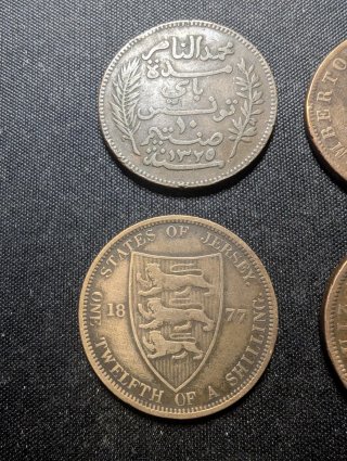 Lote monedas cobre Europa y Mundo