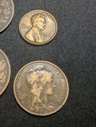 Lote monedas cobre Europa y Mundo