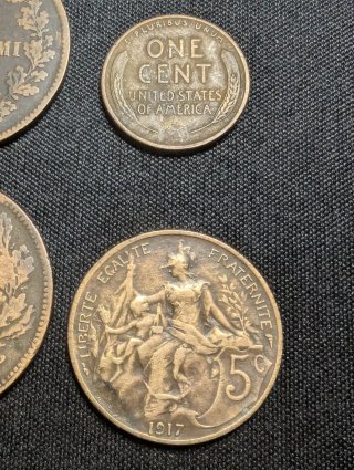 Lote monedas cobre Europa y Mundo